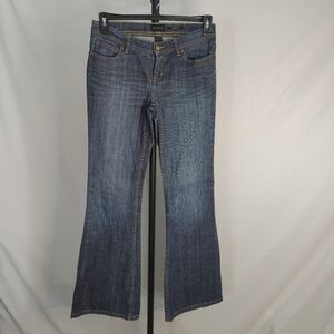 The Limited Sexy Drew Fit Jeans Womens Size 6 Long Flare Stretch Denim Blue